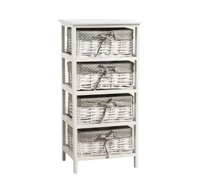 Cajonera La Cueva Muebles Daca Blanca 4 Estantes
