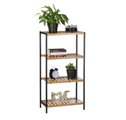 Estantería La Cueva Muebles Mediana Metal Y Bamboo
