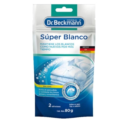 Jabón Para Ropa Dr.beckmann Blanqueador Super Blanco Doypack 80 G