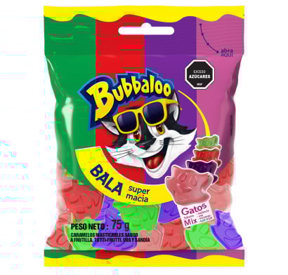 Gomitas Bubbaloo Bala Mix Gato 75 G