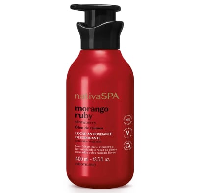 Crema Hidratante O Boticário Nativa Spa Morango Ruby 400 Ml