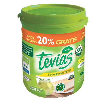Edulcorante Tevias Polvo Pote 250 G