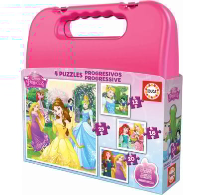 Puzzle Educa Valija Princesas 4 En 1