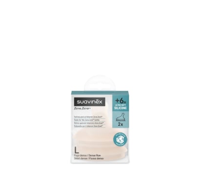Tetina Suavinex Zero Zero Silicona Flujo L +6 Meses Fair 2 Unidades