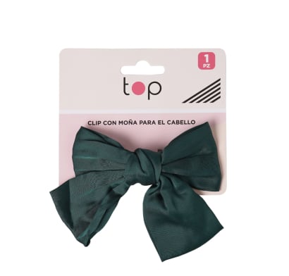 Broche Para El Pelo Top Moña Verde