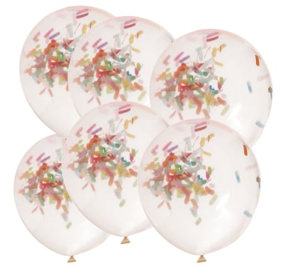 Globos Con Confeti Happy Paper Colores Surtidos  8 Unidades