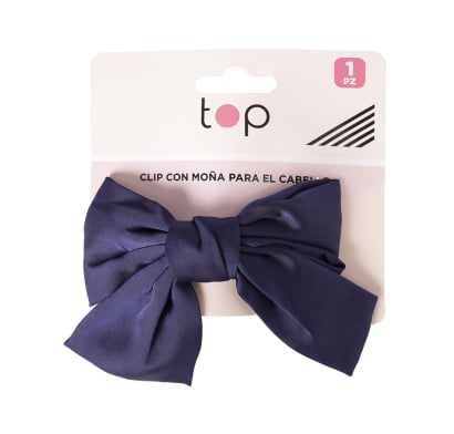 Broche Para El Pelo Top Moña Azul