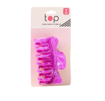 Pinza Para El Pelo Top Grande Rosa 1 Unidad
