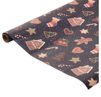 Papel De Regalo Happy Paper Navidad Azul 50 X 70 Cm