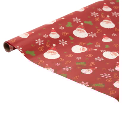 Papel De Regalo Happy Paper Navidad Rojo 50 X 70 Cm