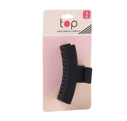 Pinza Para El Pelo Top Negro Mate 1 Unidad