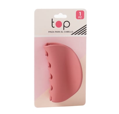 Pinza Para El Pelo Top Rosa Mate 1 Unidad