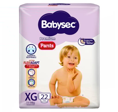Pañales Babysec Premium Pants Xg 22 Unidades
