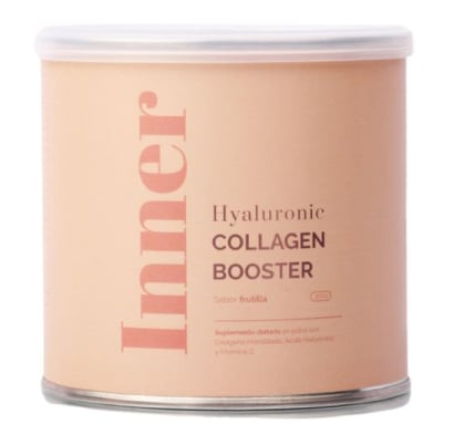Colágeno En Polvo Inner Hyaluronic Collagen Booster Sabor Frutilla 200 G