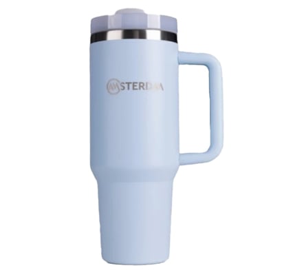 Vaso Amsterdam Con Mango Celeste 1.2 L