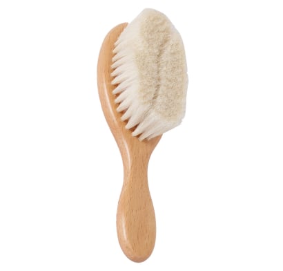Cepillo Para El Pelo De Bambú Rabbit Para Bebé Ovalado
