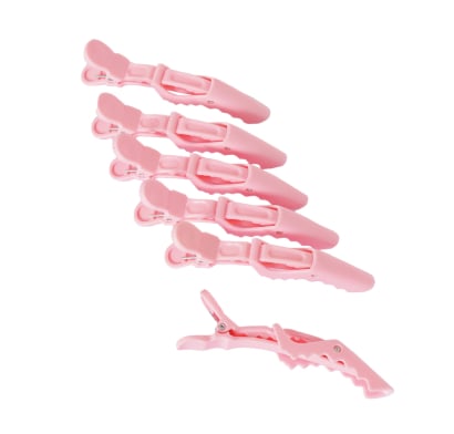 Pinzas Para El Pelo Top Premium Rosadas 6 Unidades