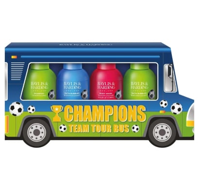 Set De Ducha Infantil Baylis & Harding Football Team Tour Bus 4 Unidades