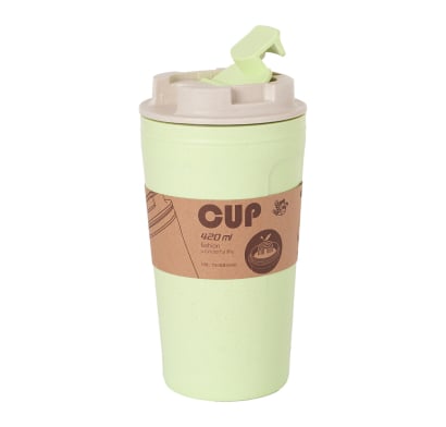 Vaso De Fibra De Bambú Farma Hogar 1 Unidad Colores Surtidos 420 Ml