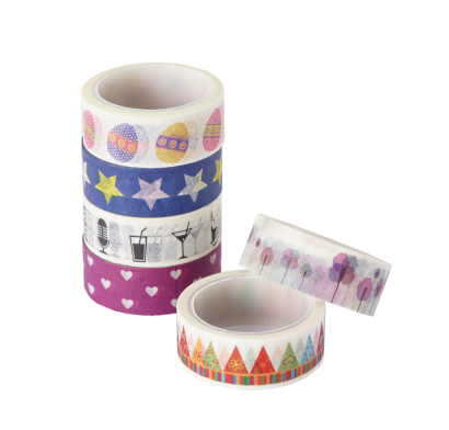 Cinta Adhesiva Happy Paper Con Diseños 6 Unidades