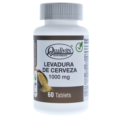 Suplemento Qualivits Levadura De Cerveza 60 Tabletas 1000 Mg