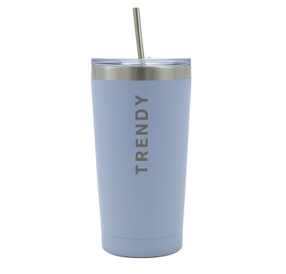 Vaso Trendy Con Tapa Y Sorbete Lila 600 Ml
