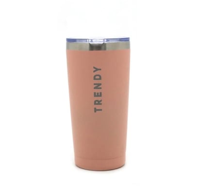 Vaso Térmico Trendy Con Tapa Rosado 600 Ml