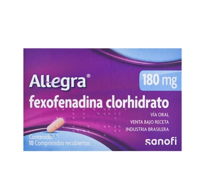 ALLEGRA 180 MG 10 COMPRIMIDOS