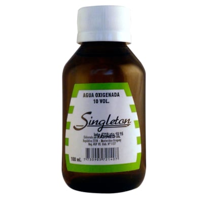 Agua Oxigenada Singleton 10 Vol. 100 Ml