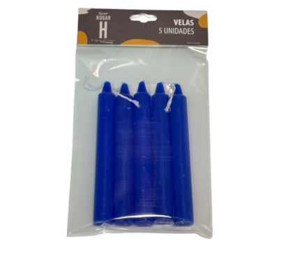 Velas Azules Farma Hogar 5 Unidades