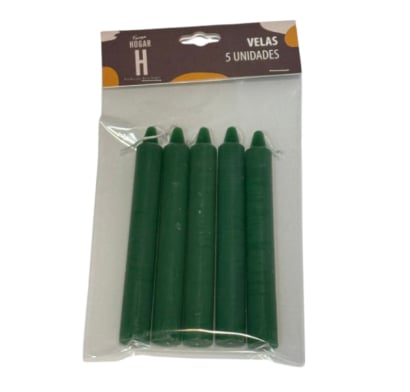 Velas Verdes Farma Hogar 5 Unidades