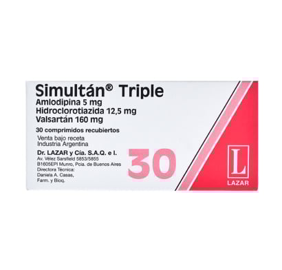Simultan Triple 160/5 12.5 Mg 30 Comprimidos 