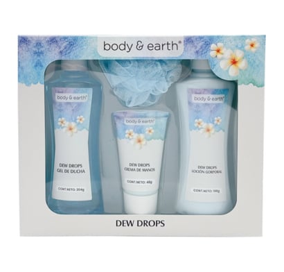 Set De Ducha Body & Earth Dew Drops 3 Unidades