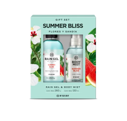 Pack Rain Gel Summer Bliss Gel 260 G + Body Mist 120 Ml