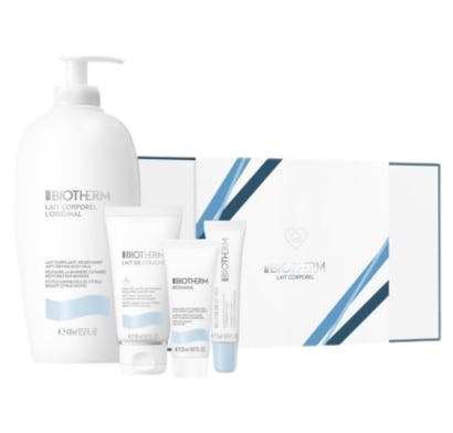 Set Biotherm Lait Corporel 400 Ml + Gel de ducha 50 ml + Crema de manos 20 ml + Bálsamo Labial 13 ml