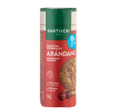 Galletas Santiveri Arándanos Sin Azúcar 190 G