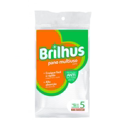 Paño Brilhus Multiuso 5 Unidades