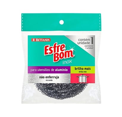 Esponja Esfrebom Acero Inoxidable 1 Unidad