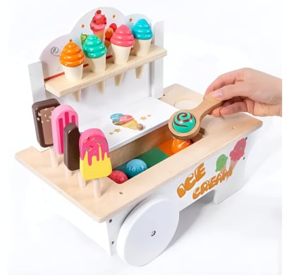 Carrito De Heladería Akas Infantil En Madera