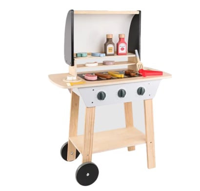 Juego De Parrilla Barbacoa Akas De Madera