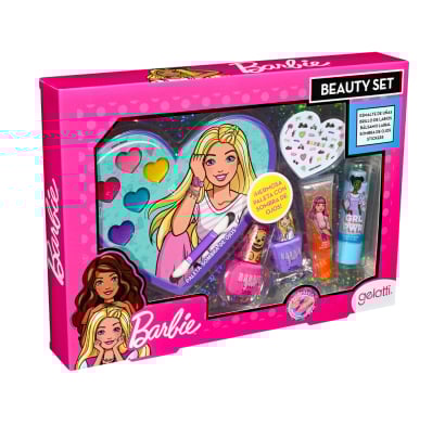 Set De Belleza Barbie Esmaltes Y Labiales