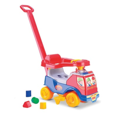 Buggy Con Guía Y Encastre Azul