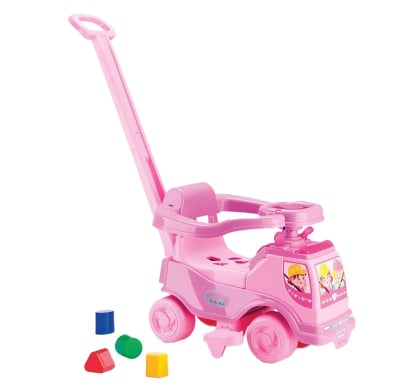 Buggy Con Guía Y Encastre Rosa