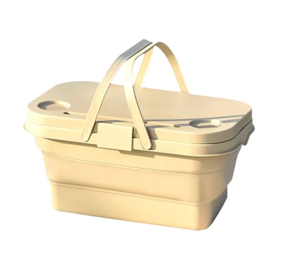 Cesta Plegable Mis Petates Picnic Beige