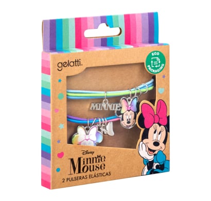Set 2 Pulseras Con Dijes Disney Minnie