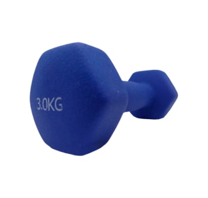 Active Training  Pesa Mancuerna Forrada En Goma 3kg Azul