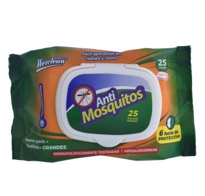 Toallitas Wetclean Antimosquitos 25 Unidades