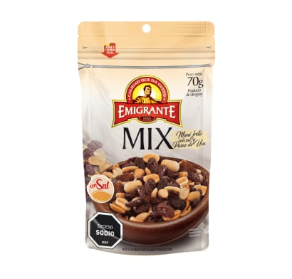 Mix Emigrante Mani Salado + Pasas De Uva 70g 