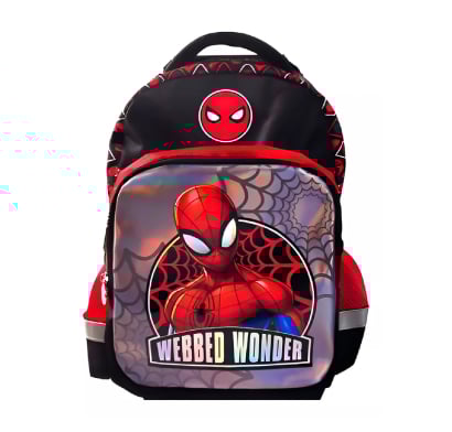Mochila Premium Spiderman Negra 35 Cm