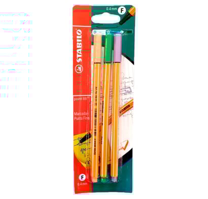 Fibra Pastel Stabilo 3 Unidades Colores Surtidos